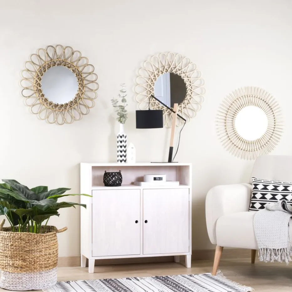 Aik Miroir 60d rotin naturel^Banak Clearance