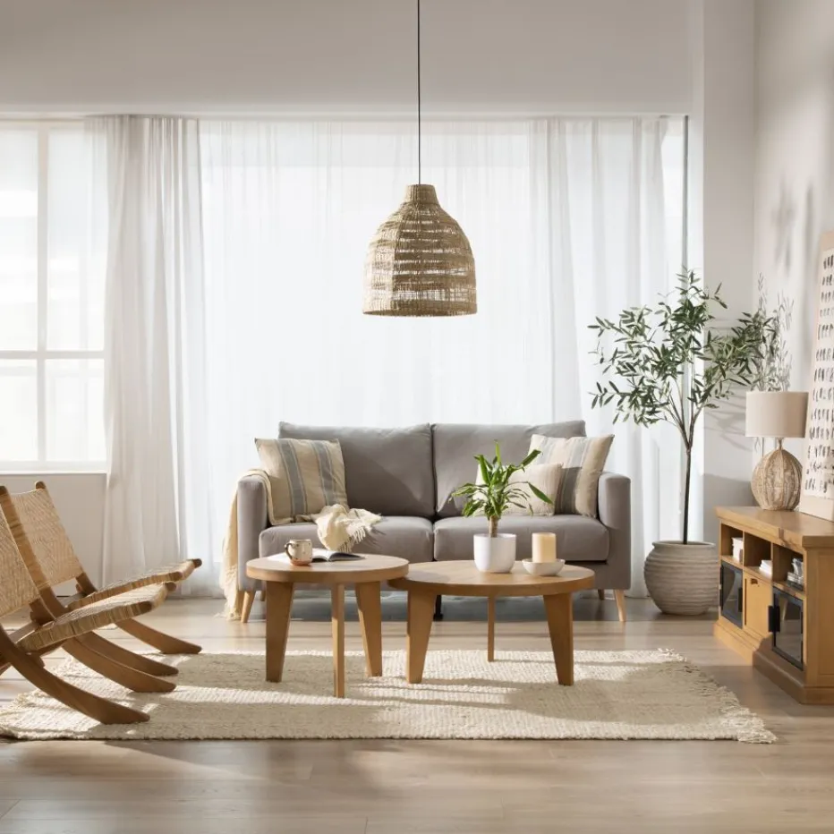 Amaia Ensemble de 2 tables basses en bois massif de manguier^Banak Hot