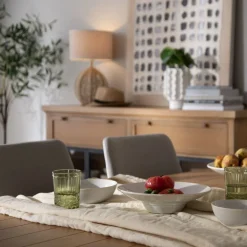 Amaia Table à manger rectangulaire en bois massif de manguier et métal^Banak Sale