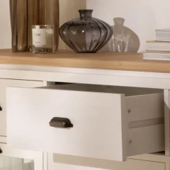 Avelin Buffet étroit blanc et naturel^Banak Clearance