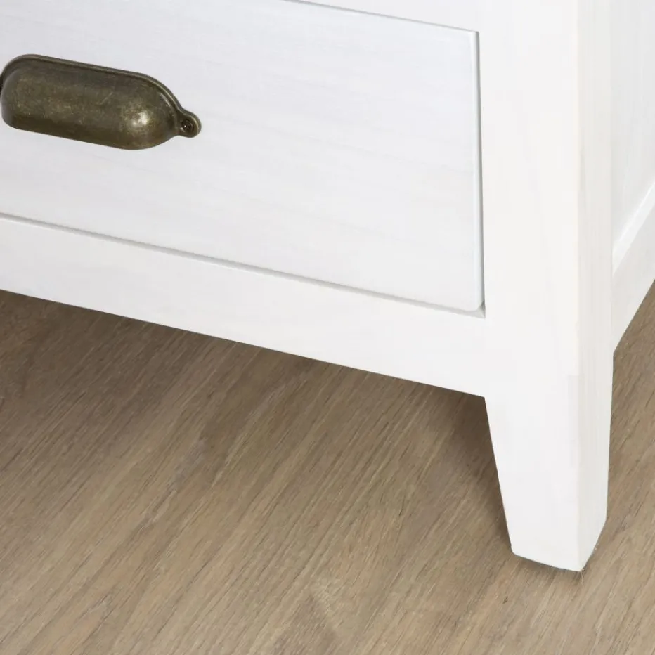 Avelin Table de nuit blanche et naturelle^Banak Online