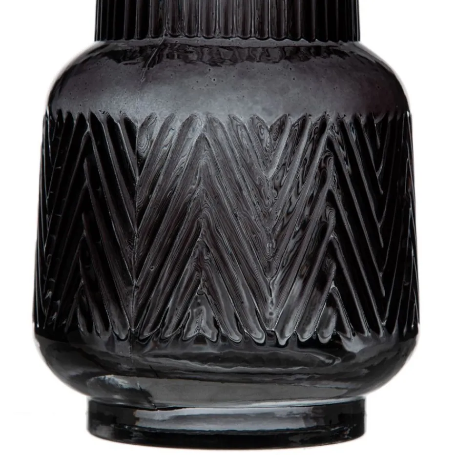 Bada Vase gris décoration en verre^Banak Online