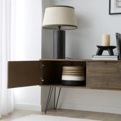 Baltic Meuble tv en bois massif et métal^Banak Outlet