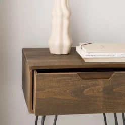 Baltic Table de nuit en bois massif et métal^Banak Sale