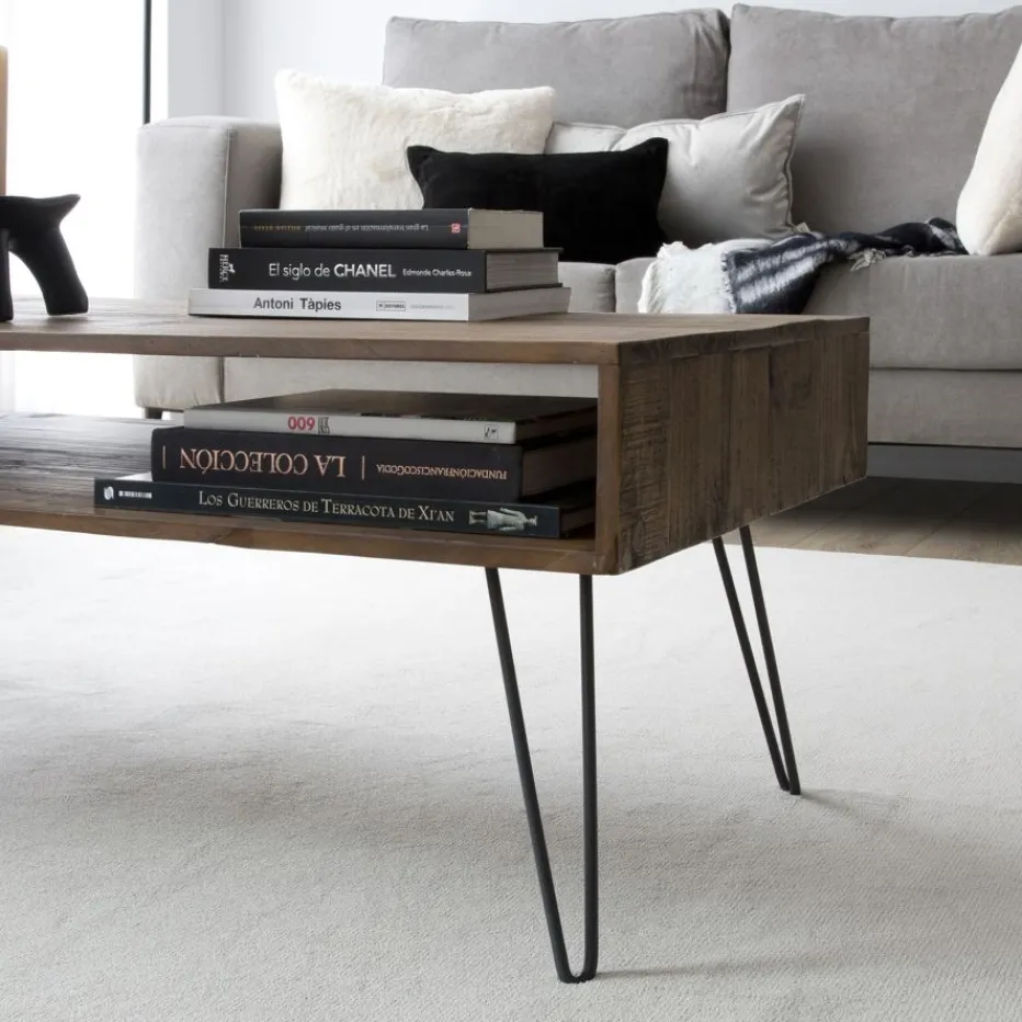 Baltic Table en bois massif et métal^Banak Sale