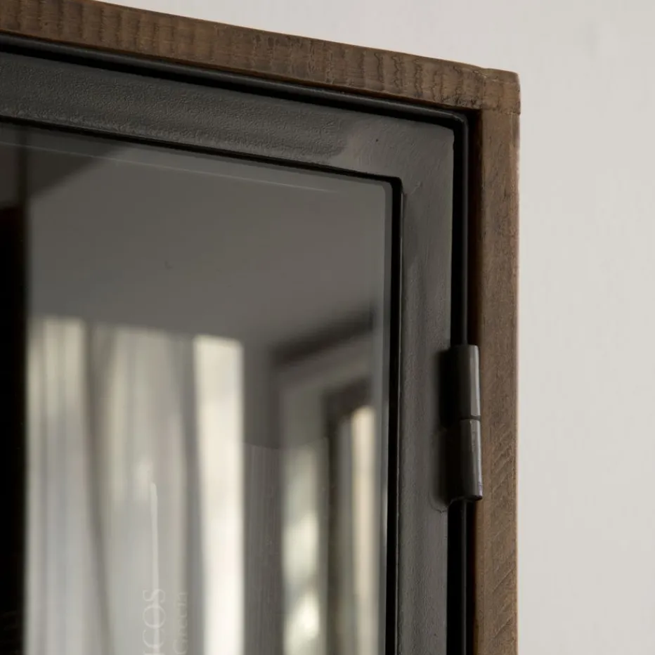 Baltic Vitrine en bois massif et métal^Banak Sale