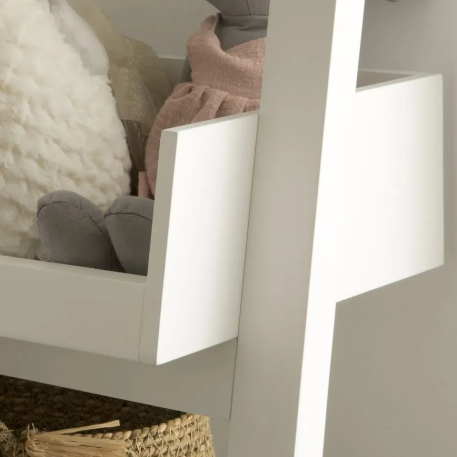 Bassay étagère échelle en bois laqué blanc^Banak Hot