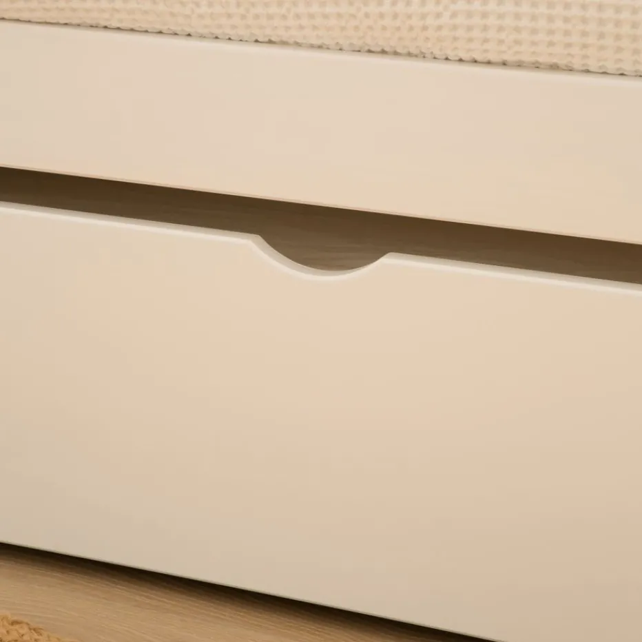 Bemy Lit nid pour matelas de 90x190 laqué en blanc^Banak Hot