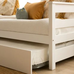 Bemy Lit nid pour matelas de 90x190 laqué en blanc^Banak Hot