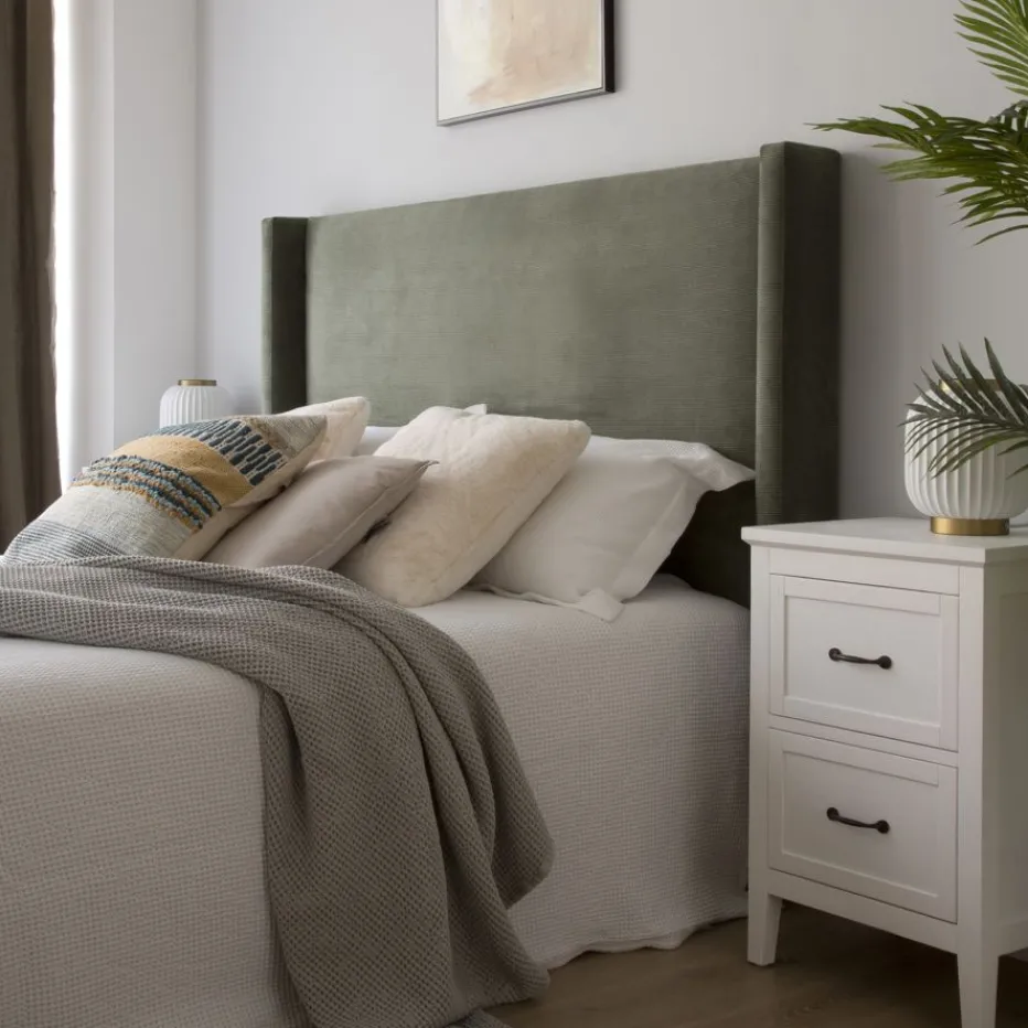 Berek Tête de lit velours côtelé pour lit de 15^Banak