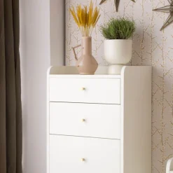 Berna Commode en bois laqué blanc^Banak Outlet