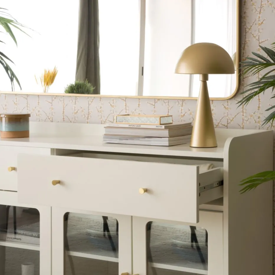 Berna Vitrine en bois laqué blanc^Banak Best