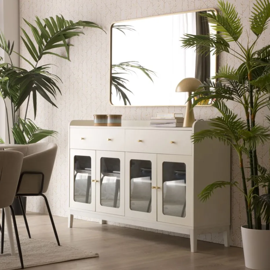 Berna Vitrine en bois laqué blanc^Banak Best