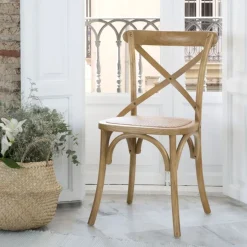 Bihar Chaise en bois massif d'orme couleur naturelle^Banak Online