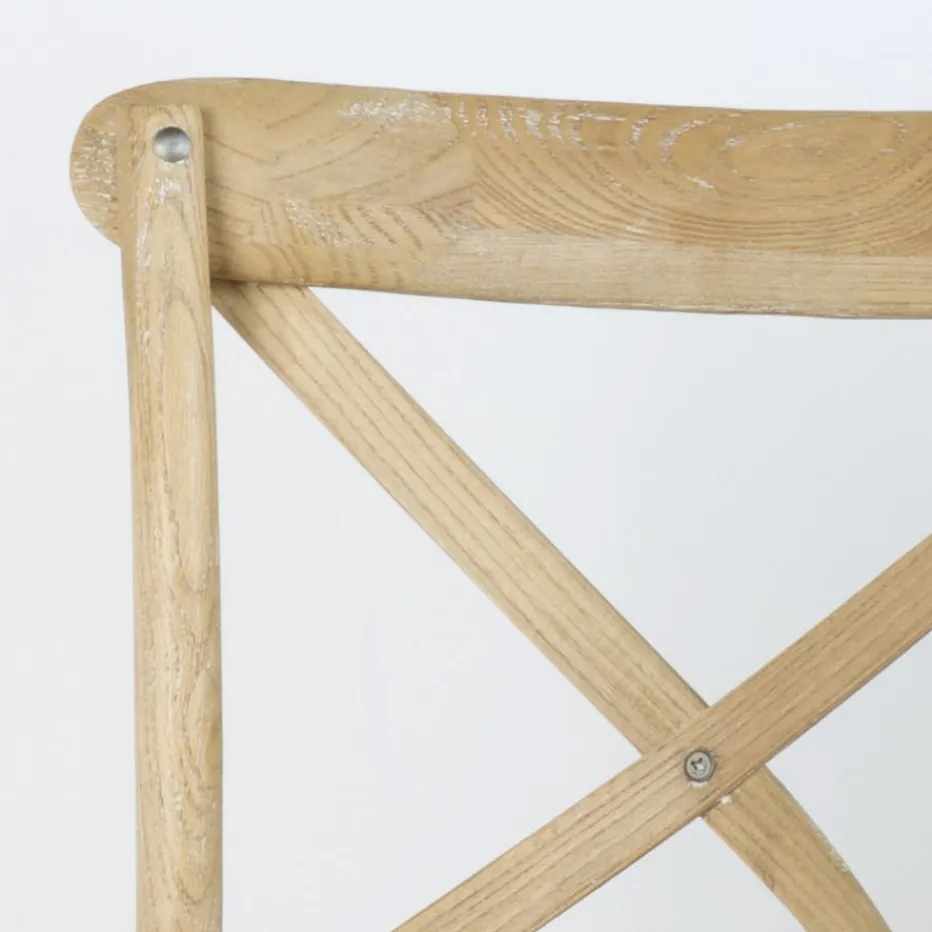Bihar Chaise en bois massif d'orme couleur naturelle antique^Banak Best