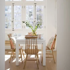 Blay Table &agrave; manger carrée extensible 90/180 en bois laqué blanc^Banak Best