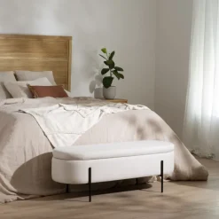 Brisbane Banque décoffrage avec rangement rembourré beige^Banak Outlet