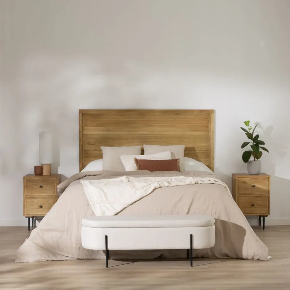 Brisbane Banque décoffrage avec rangement rembourré beige^Banak Outlet