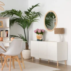 Canes Buffet bas blanc mat et naturel duna^Banak Clearance