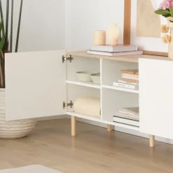 Canes Meuble tv petit blanc mat et naturel duna^Banak Sale