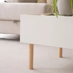 Canes Table basse blanc mat et naturel duna^Banak Outlet
