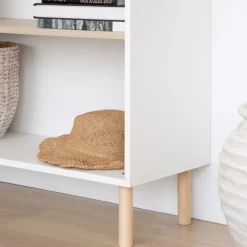 Canes étagère blanc mat et naturel duna^Banak New