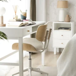 Ceilan Bureau en laqué blanc avec tiroir^Banak Hot