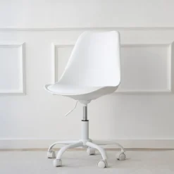 Christie Chaise de bureau blanche à roulettes^Banak Hot