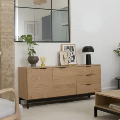 Coimbra Buffet haut en bois et métal^Banak Online