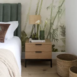 Coimbra Table de chevet en bois et métal^Banak Outlet