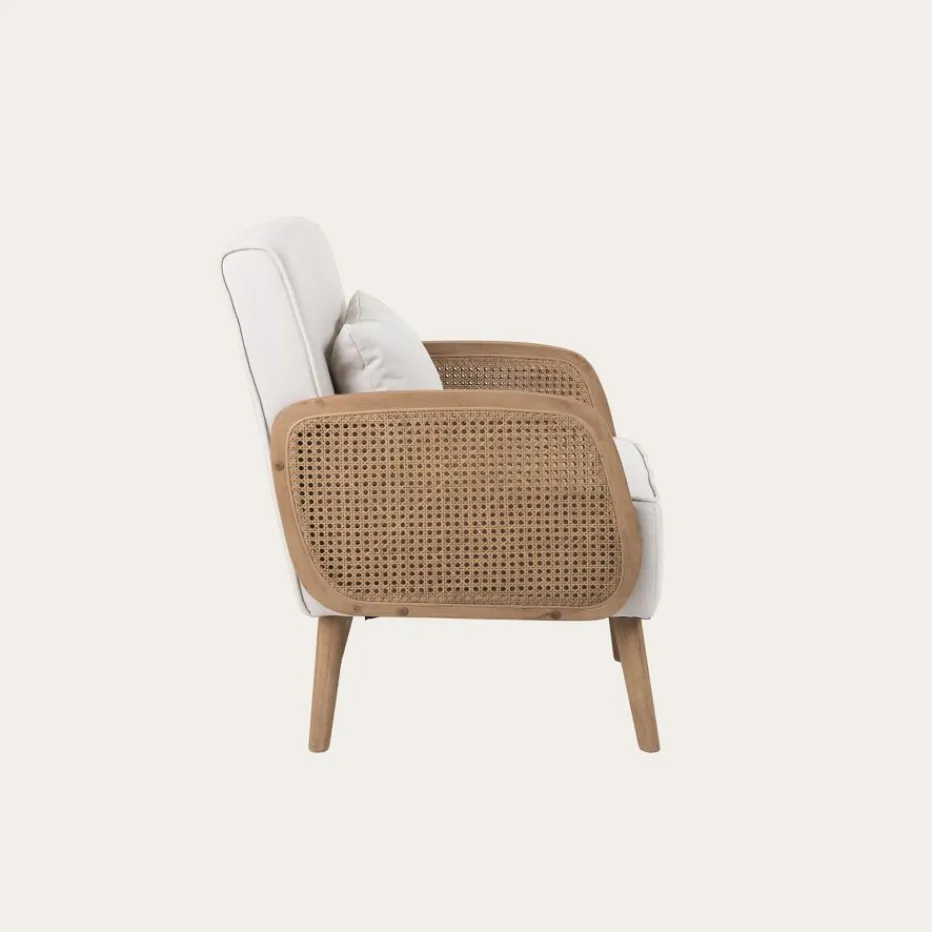 Corfu Sillón tapizado y madera^Banak Outlet