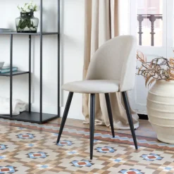Curie Chaise rembourrée beige^Banak Clearance