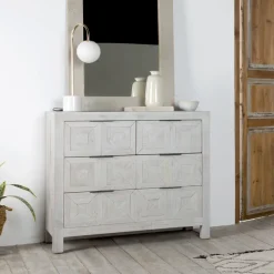 Cuzco Commode en bois massif blanc wild^Banak Sale