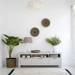 Cuzco Meuble tv en bois massif blanc wild^Banak Outlet