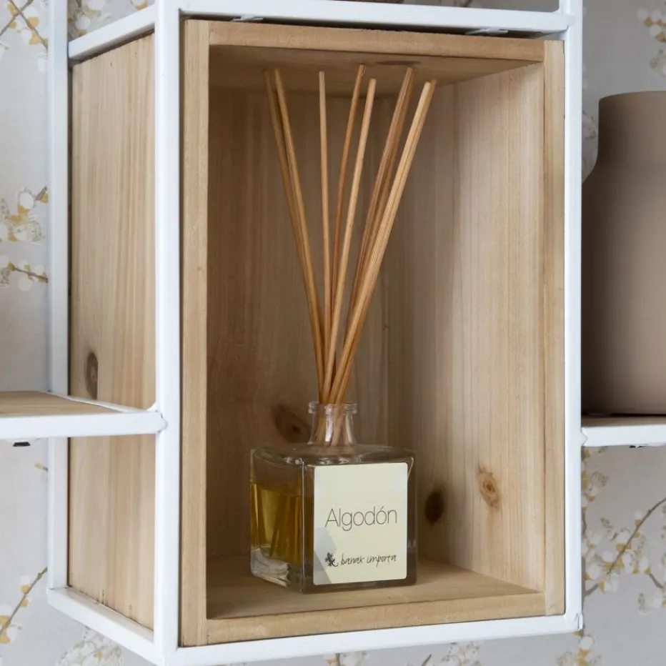 Dallas étagère murale en bois et métal blanc^Banak Hot
