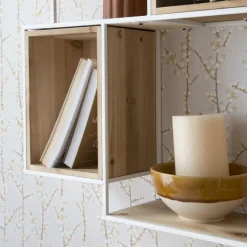 Dallas étagère murale en bois et métal blanc^Banak Hot