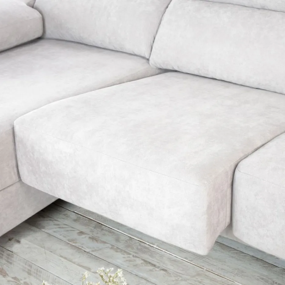 Dandy Canapé d'angle gauche 4 places beige avec rangement^Banak Discount
