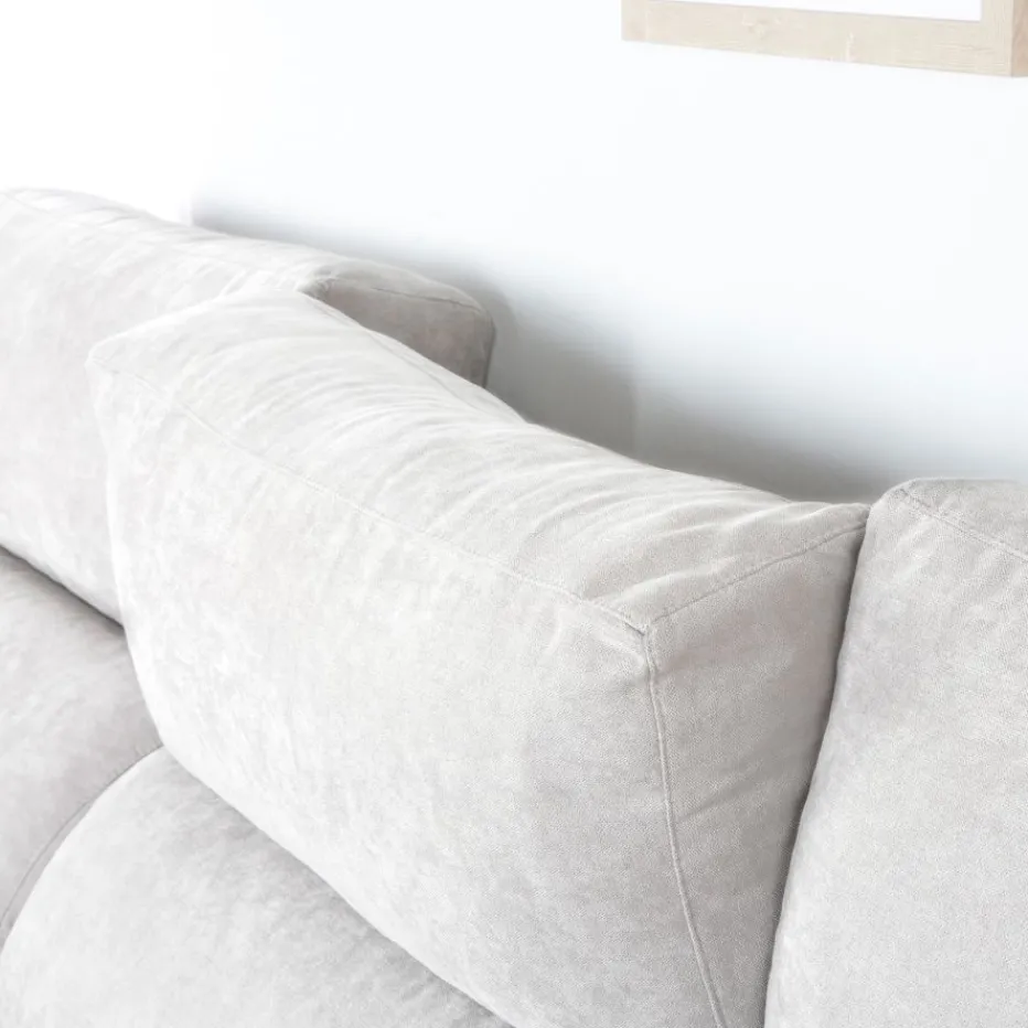 Dandy Canapé d'angle gauche 4 places beige avec rangement^Banak Discount