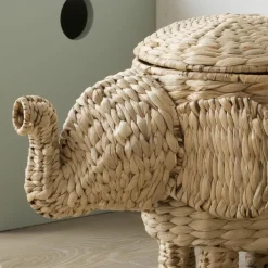 Delfi Panier en forme d'éléphant en rotin naturel^Banak Hot