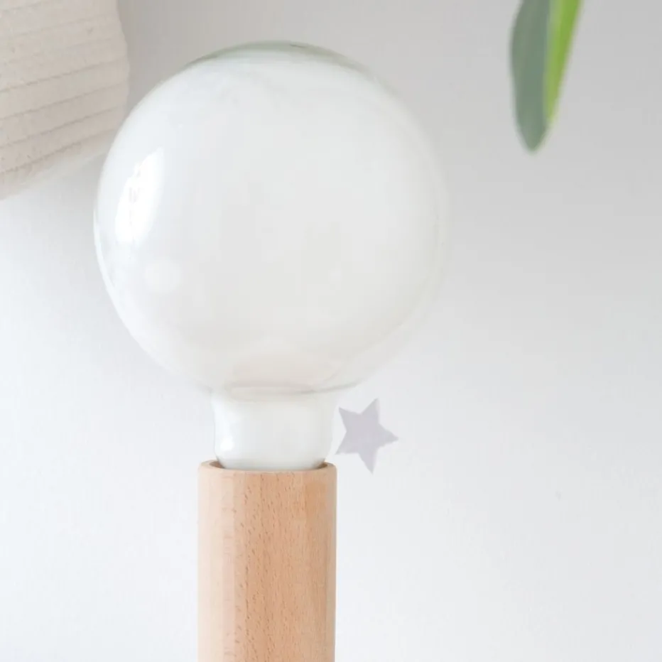 Denis Lampe table naturel-câble rose^Banak Hot