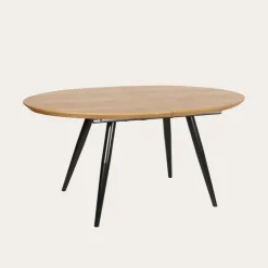 Didier Mesa de comedor extensible ovalada 160/200 de madera y metal^Banak Sale