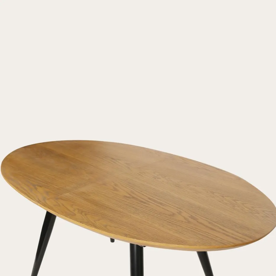 Didier Mesa de comedor extensible ovalada 160/200 de madera y metal^Banak Sale