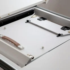 Didier Table à manger extensible ovale 160/200 laqué en blanc^Banak Clearance