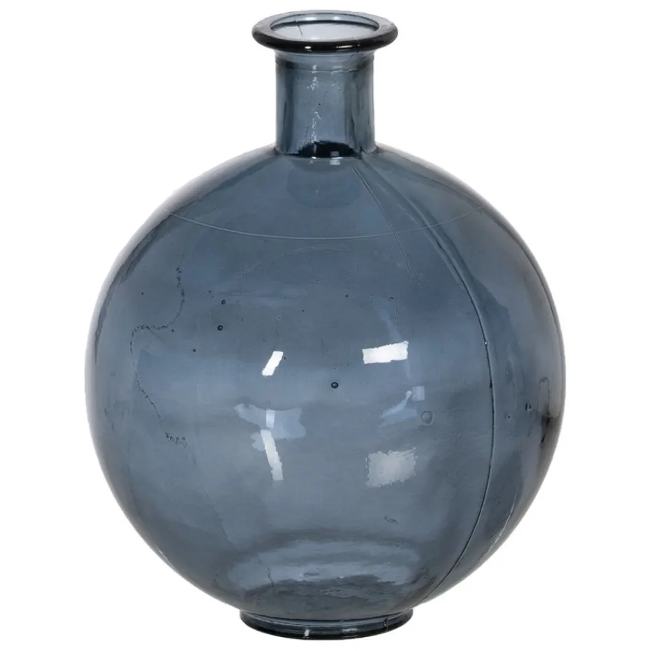 Dihos Vase en verre recyclé bleu^Banak Best