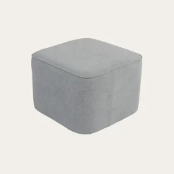 Dominique Puf de sal&oacute;n cuadrado tapizado gris^Banak Outlet