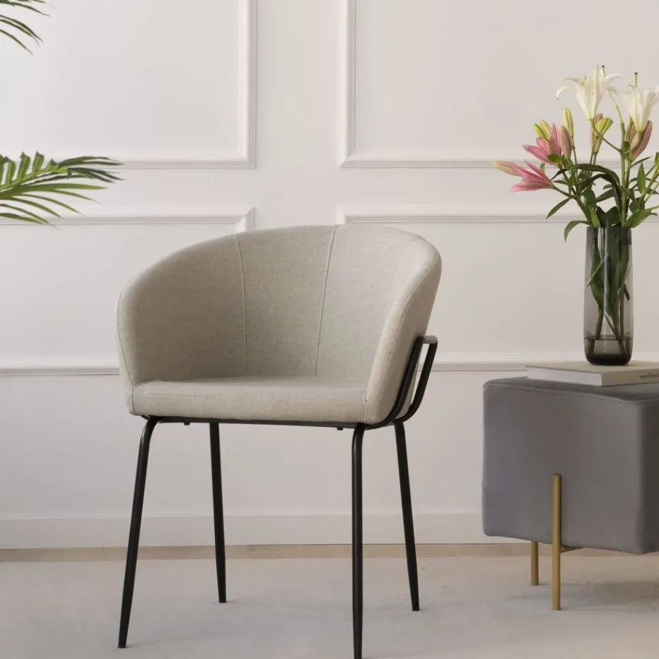 Dresde Chaise rembourrée beige^Banak