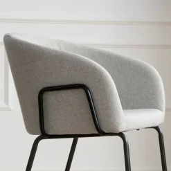 Dresden Chaise rembourrée gris perle^Banak Hot