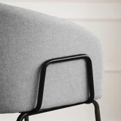 Dresden Chaise rembourrée gris perle^Banak Hot