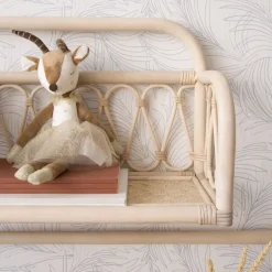 Eban étagère murale rectangulaire 60x35 en rotin naturel^Banak Online