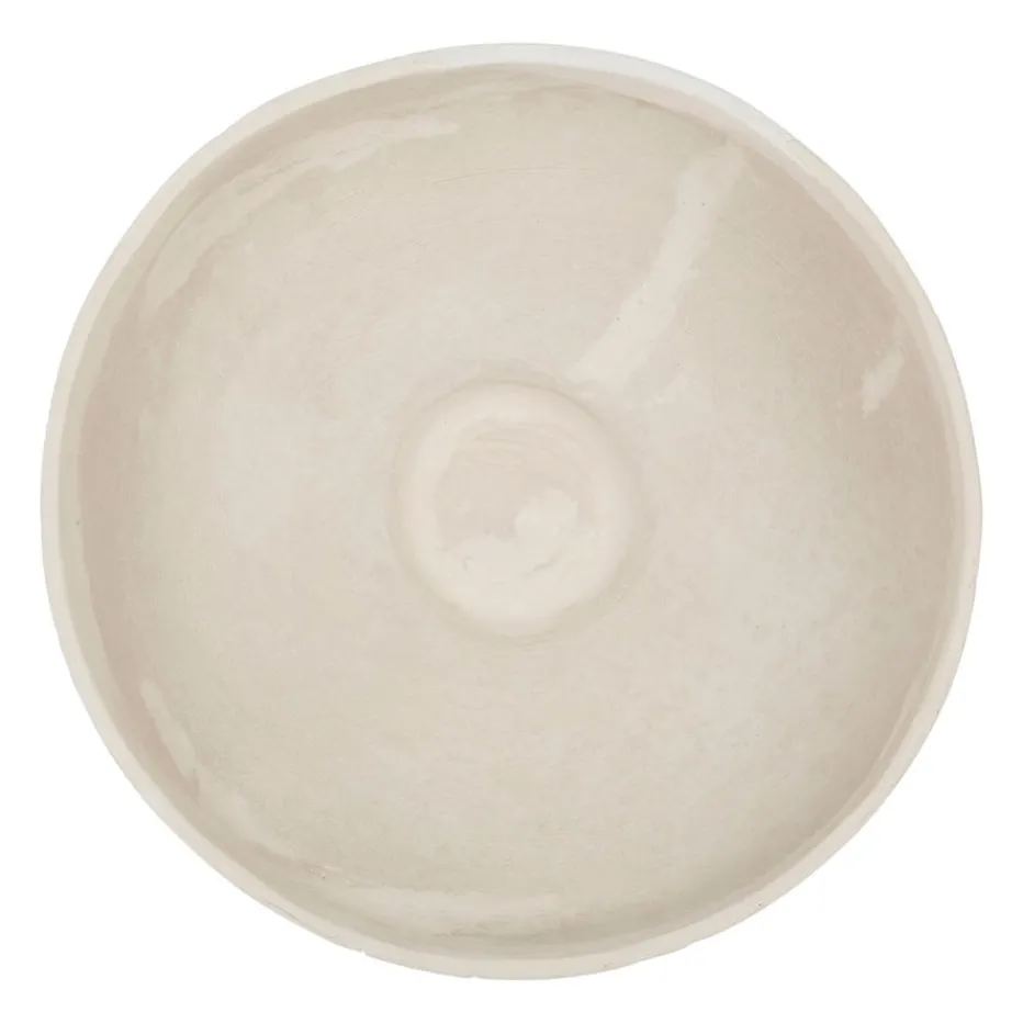 Edoni Bol blanc d40xh14.5cm en papier-mâché^Banak Online